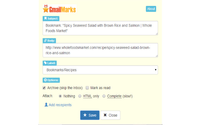 GmailMarks chrome谷歌浏览器插件_扩展第2张截图