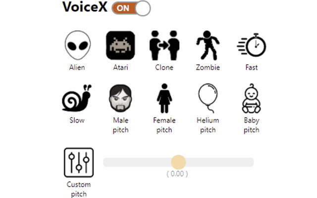 VoiceX Voice Changer chrome谷歌浏览器插件_扩展第1张截图