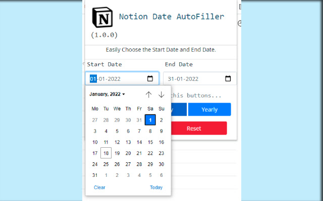 Notion Date Filler chrome谷歌浏览器插件_扩展第2张截图