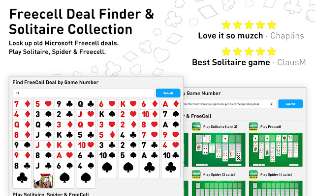Solitaire Collection & FreeCell Deal Finder chrome谷歌浏览器插件_扩展第1张截图