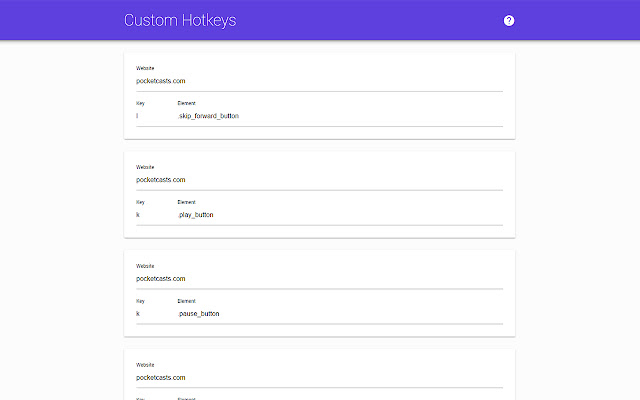 Custom Hotkeys chrome谷歌浏览器插件_扩展第1张截图