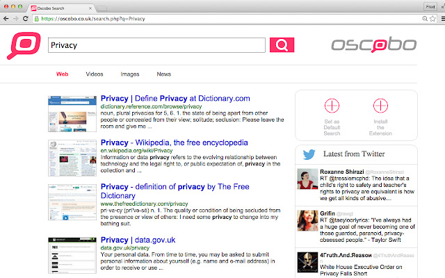 Oscobo Search for Chrome (UK) chrome谷歌浏览器插件_扩展第1张截图