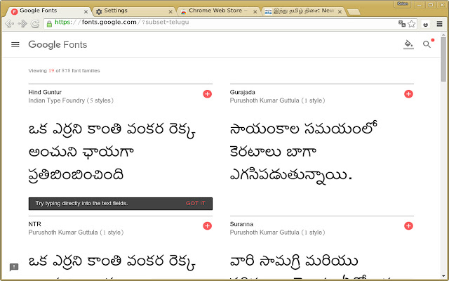 Telugu Font Pack chrome谷歌浏览器插件_扩展第1张截图