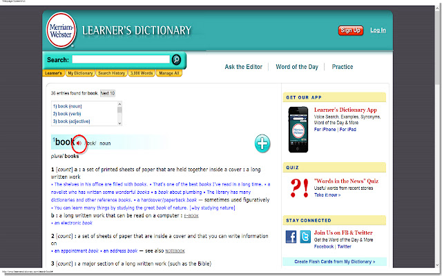 Learner's Dictionary Speaker chrome谷歌浏览器插件_扩展第1张截图