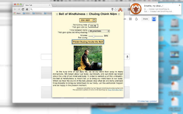 Bell of Mindfulness chrome谷歌浏览器插件_扩展第1张截图