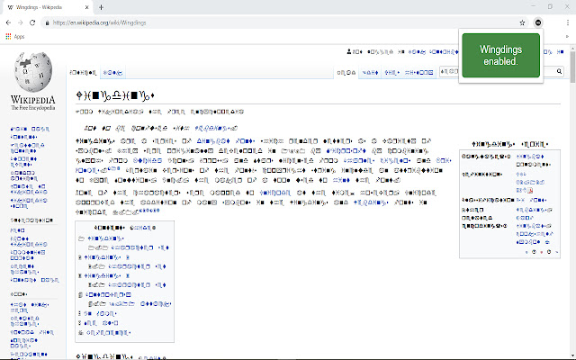 Wingdingify chrome谷歌浏览器插件_扩展第1张截图