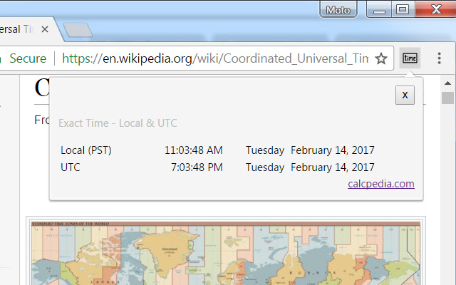 Exact Time - Local & UTC chrome谷歌浏览器插件_扩展第1张截图
