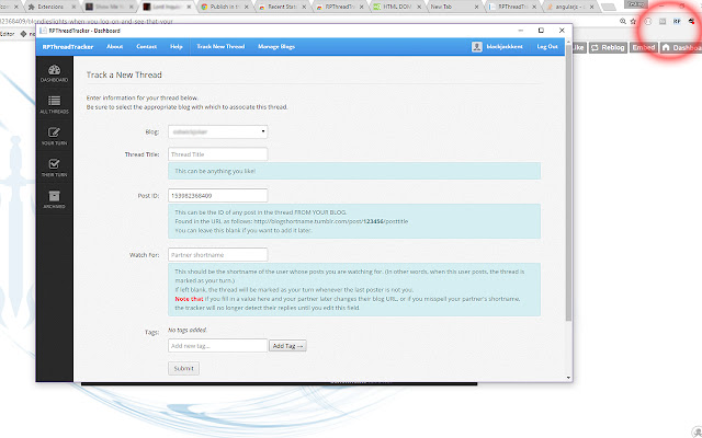 RPThreadTracker QuickAdd chrome谷歌浏览器插件_扩展第1张截图