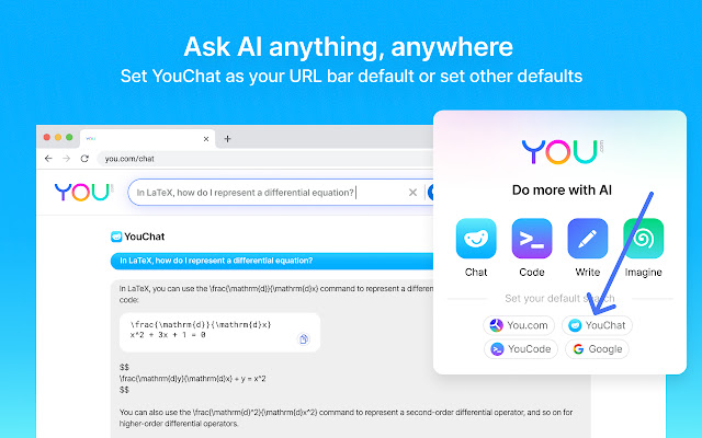 You.com | Search, chat, and create with AI chrome谷歌浏览器插件_扩展第2张截图