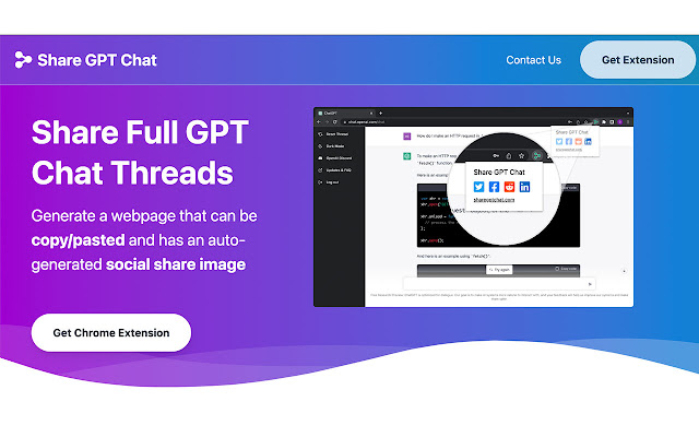 Share Chat GPT chrome谷歌浏览器插件_扩展第1张截图