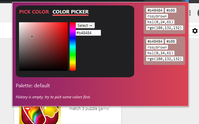 Hex Color Picker chrome谷歌浏览器插件_扩展第3张截图