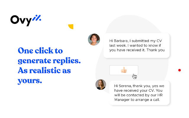 Ovy.ai | One click AI-generated email replies chrome谷歌浏览器插件_扩展第2张截图