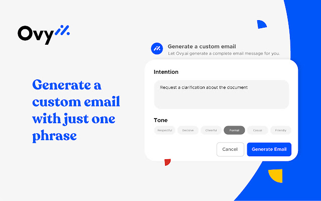 Ovy.ai | One click AI-generated email replies chrome谷歌浏览器插件_扩展第5张截图