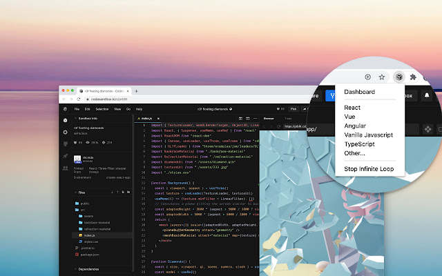 CodeSandbox chrome谷歌浏览器插件_扩展第2张截图