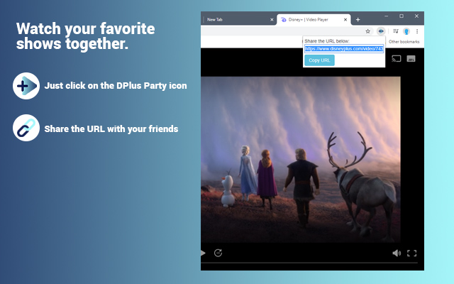 DPlus Party - Disney Plus Watch Party chrome谷歌浏览器插件_扩展第2张截图