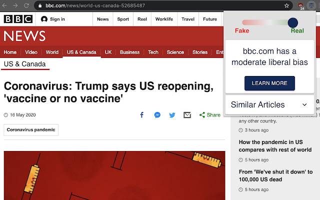 Is It Fake News? chrome谷歌浏览器插件_扩展第1张截图