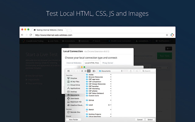 CrossBrowserTesting Local Connection chrome谷歌浏览器插件_扩展第2张截图