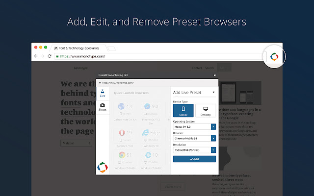 CrossBrowserTesting GO chrome谷歌浏览器插件_扩展第3张截图