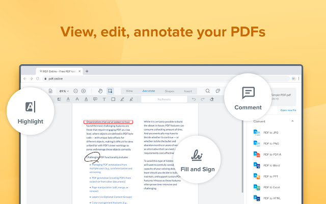 PDF.online | PDF Editor, Converter & Merger chrome谷歌浏览器插件_扩展第2张截图
