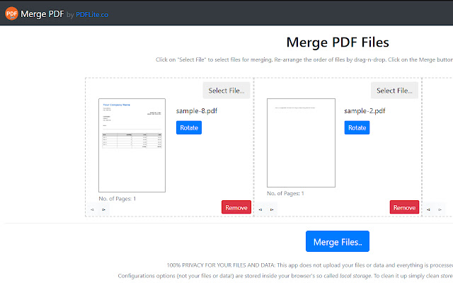 Merge PDF (by PDFLite.co) chrome谷歌浏览器插件_扩展第1张截图