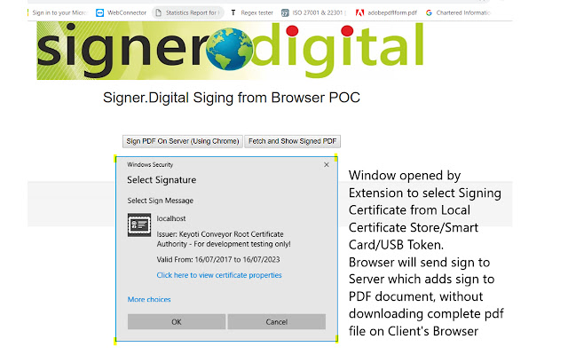 Signer.Digital Digital Signature, PKI chrome谷歌浏览器插件_扩展第2张截图