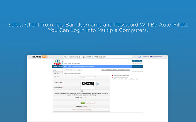 TaxAdda PMS Login chrome谷歌浏览器插件_扩展第2张截图