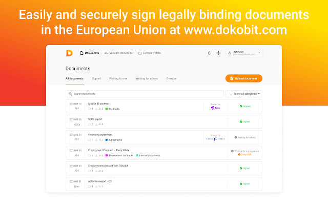 Dokobit e-signing and e-identification chrome谷歌浏览器插件_扩展第3张截图