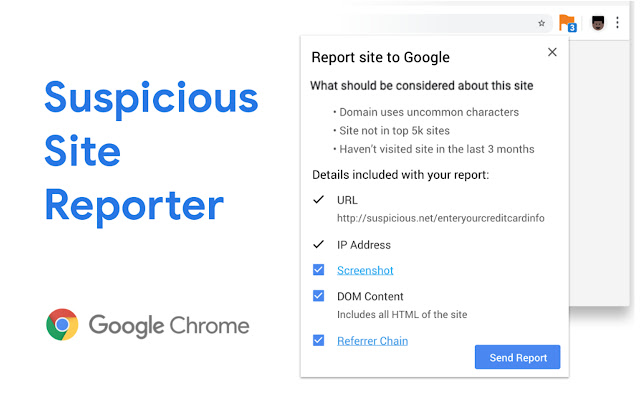 Suspicious Site Reporter chrome谷歌浏览器插件_扩展第2张截图