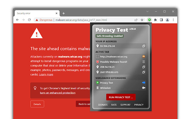 Privacy Test chrome谷歌浏览器插件_扩展第1张截图