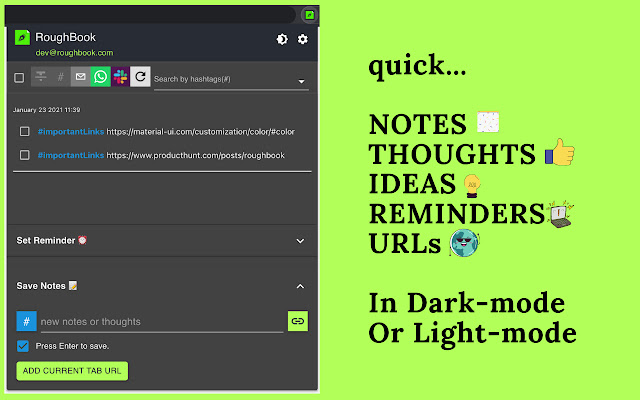 Roughbook: Quick Notes Taking & Productivity chrome谷歌浏览器插件_扩展第1张截图