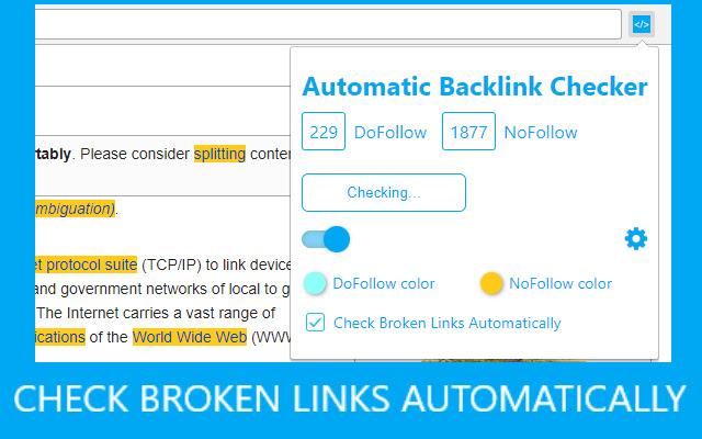 Automatic Backlink Checker chrome谷歌浏览器插件_扩展第3张截图
