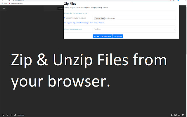 Zip & Unzip Files chrome谷歌浏览器插件_扩展第1张截图