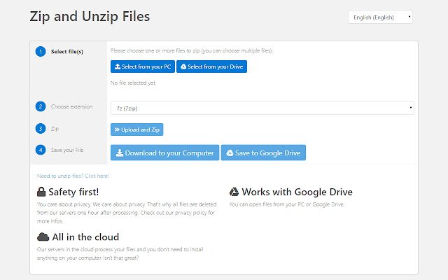 Zip & Unzip Files chrome谷歌浏览器插件_扩展第3张截图