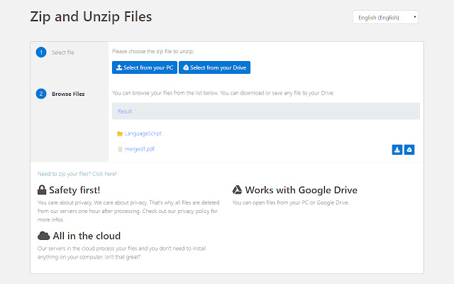 Zip & Unzip Files chrome谷歌浏览器插件_扩展第4张截图