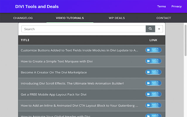 DIVI Tools and Deals chrome谷歌浏览器插件_扩展第1张截图