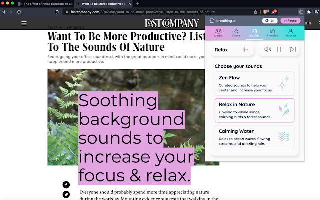 breathing.ai: productivity and mindfulness chrome谷歌浏览器插件_扩展第5张截图
