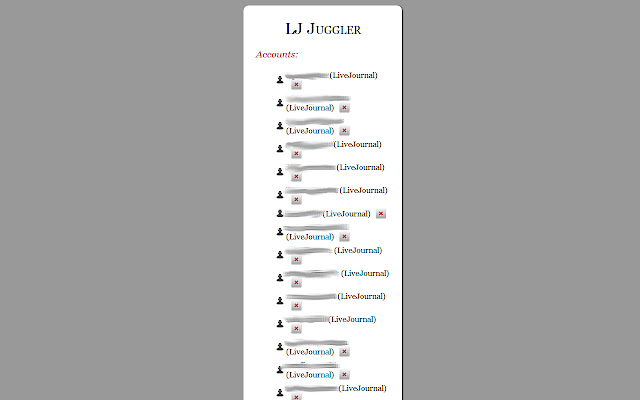 LJ Account Juggler chrome谷歌浏览器插件_扩展第2张截图
