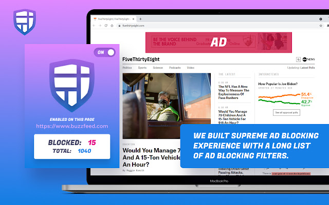 Alfablocker ad blocker chrome谷歌浏览器插件_扩展第1张截图