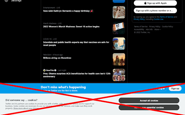 Remove twitter login blocker chrome谷歌浏览器插件_扩展第2张截图