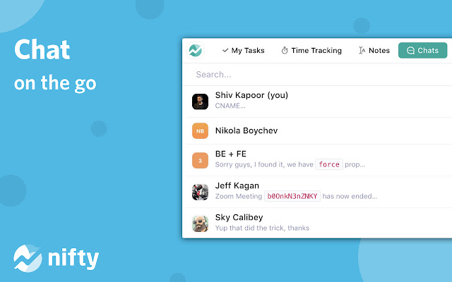 Nifty: Tasks, Chat, Docs, Time chrome谷歌浏览器插件_扩展第4张截图