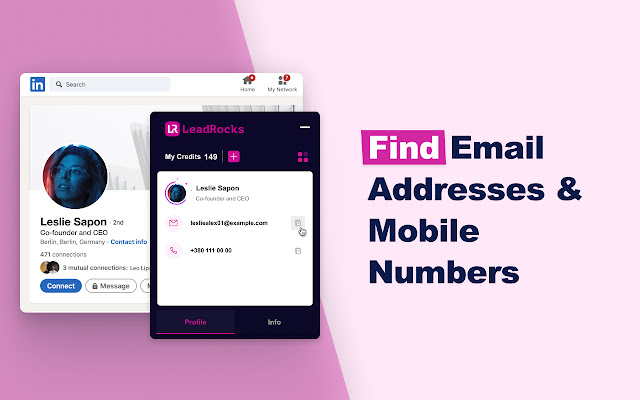 LeadRocks for LinkedIn: Profiles Scanner chrome谷歌浏览器插件_扩展第1张截图