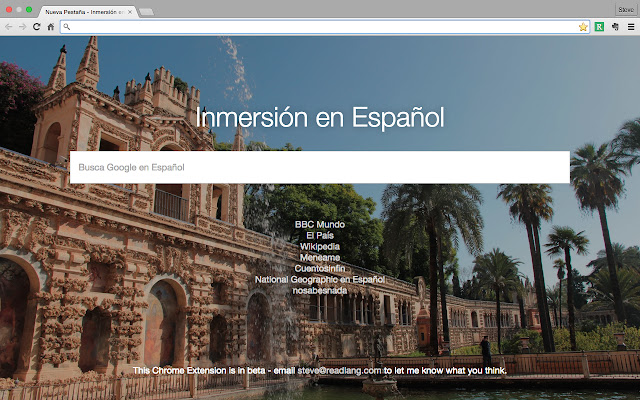 Spanish Immersion Homepage chrome谷歌浏览器插件_扩展第1张截图