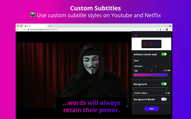 Checksub - Custom Subtitles chrome谷歌浏览器插件_扩展第1张截图