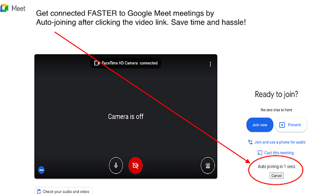 Auto-join for Google Meet chrome谷歌浏览器插件_扩展第1张截图