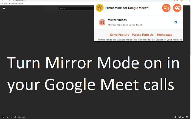 Google Meet™的镜像模式 chrome谷歌浏览器插件_扩展第1张截图
