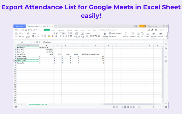 FREE Google Meet Attendance List Tracker chrome谷歌浏览器插件_扩展第2张截图