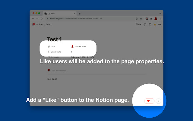 Notion Like Button chrome谷歌浏览器插件_扩展第1张截图