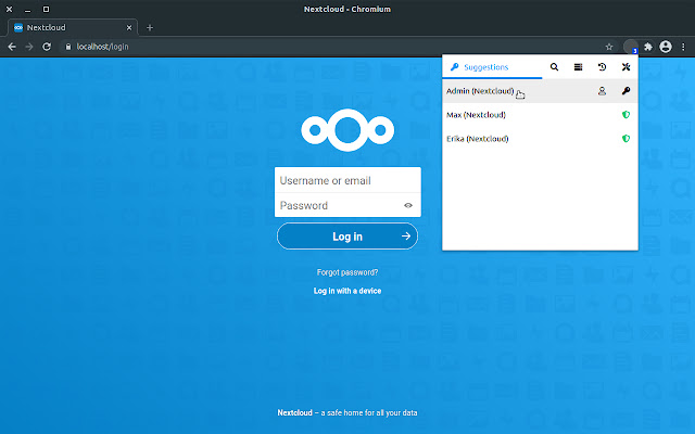 Passwords for Nextcloud Browser Extension chrome谷歌浏览器插件_扩展第1张截图