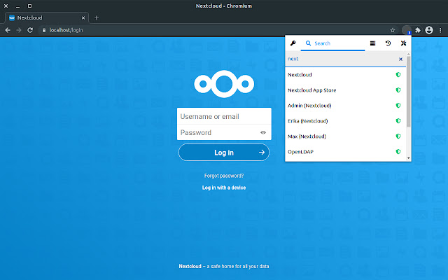 Passwords for Nextcloud Browser Extension chrome谷歌浏览器插件_扩展第2张截图