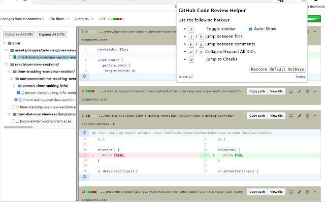 GitHub Code Review Helper chrome谷歌浏览器插件_扩展第1张截图